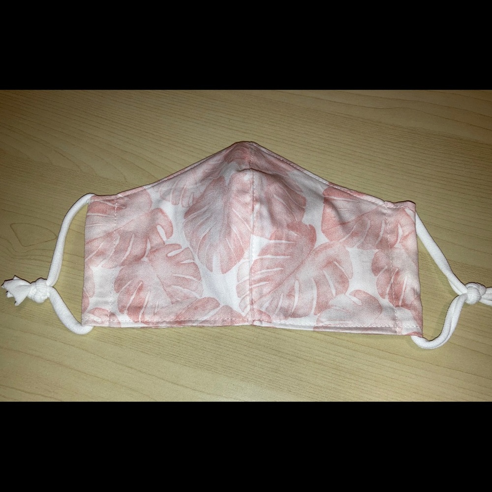 Pink Monstera Face Mask